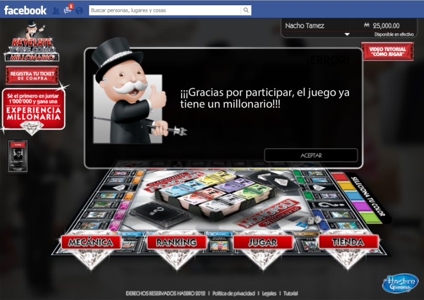 Monopoly Millonario Facebook app